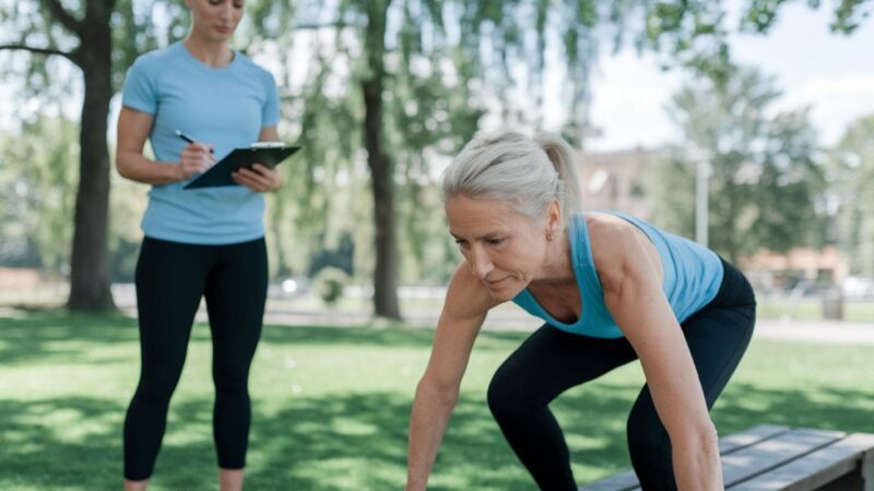 Por Que Procurar um Profissional de Educação Física, Nutrição e Fisioterapia para Cuidar da Sua Saúde e Bem-Estar? 5 personal com aluna idosa 1