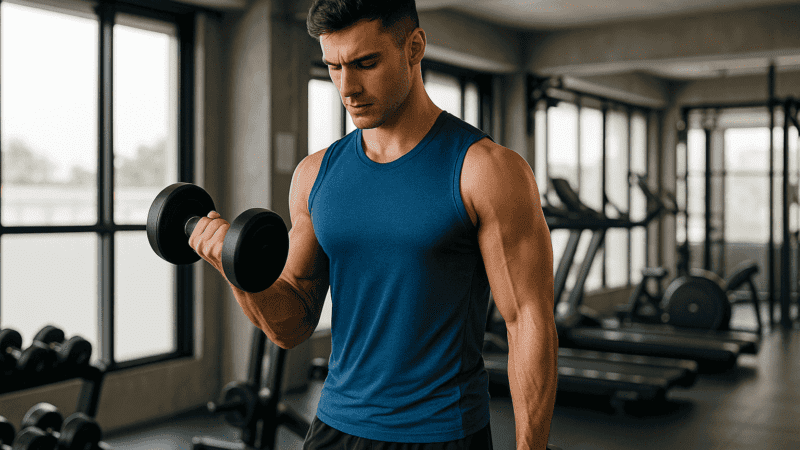 Loja Produto Halteres 6 Homem usando halteres