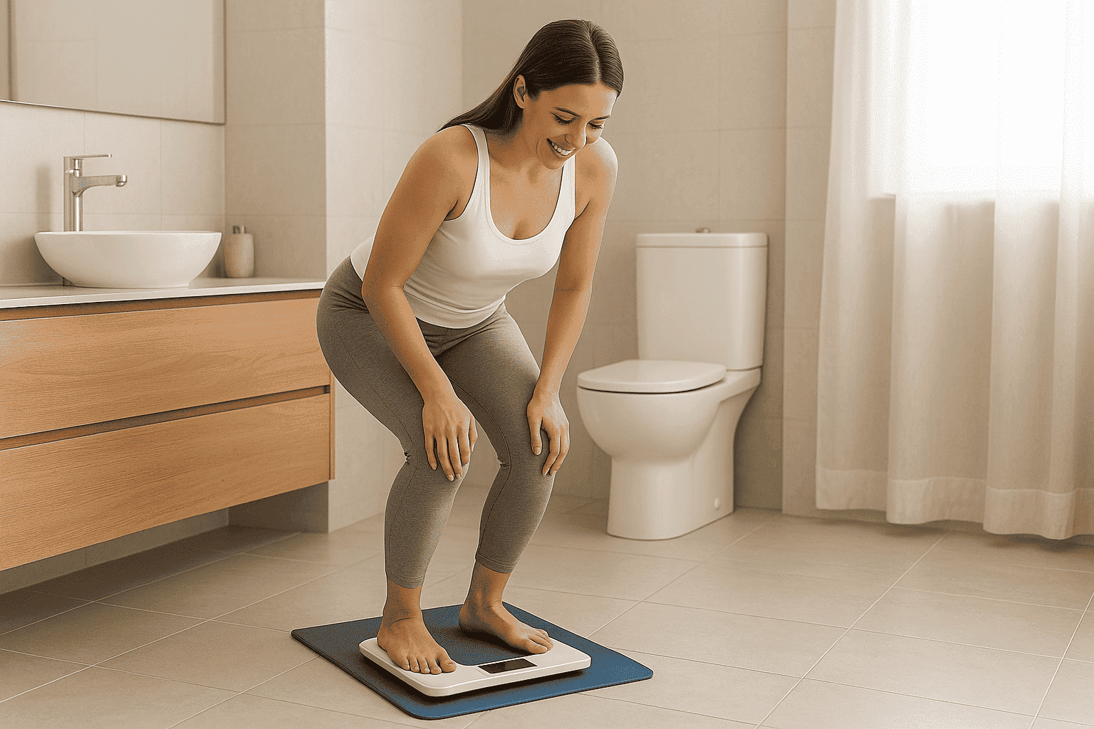 Mulher Balança Corporal - Post